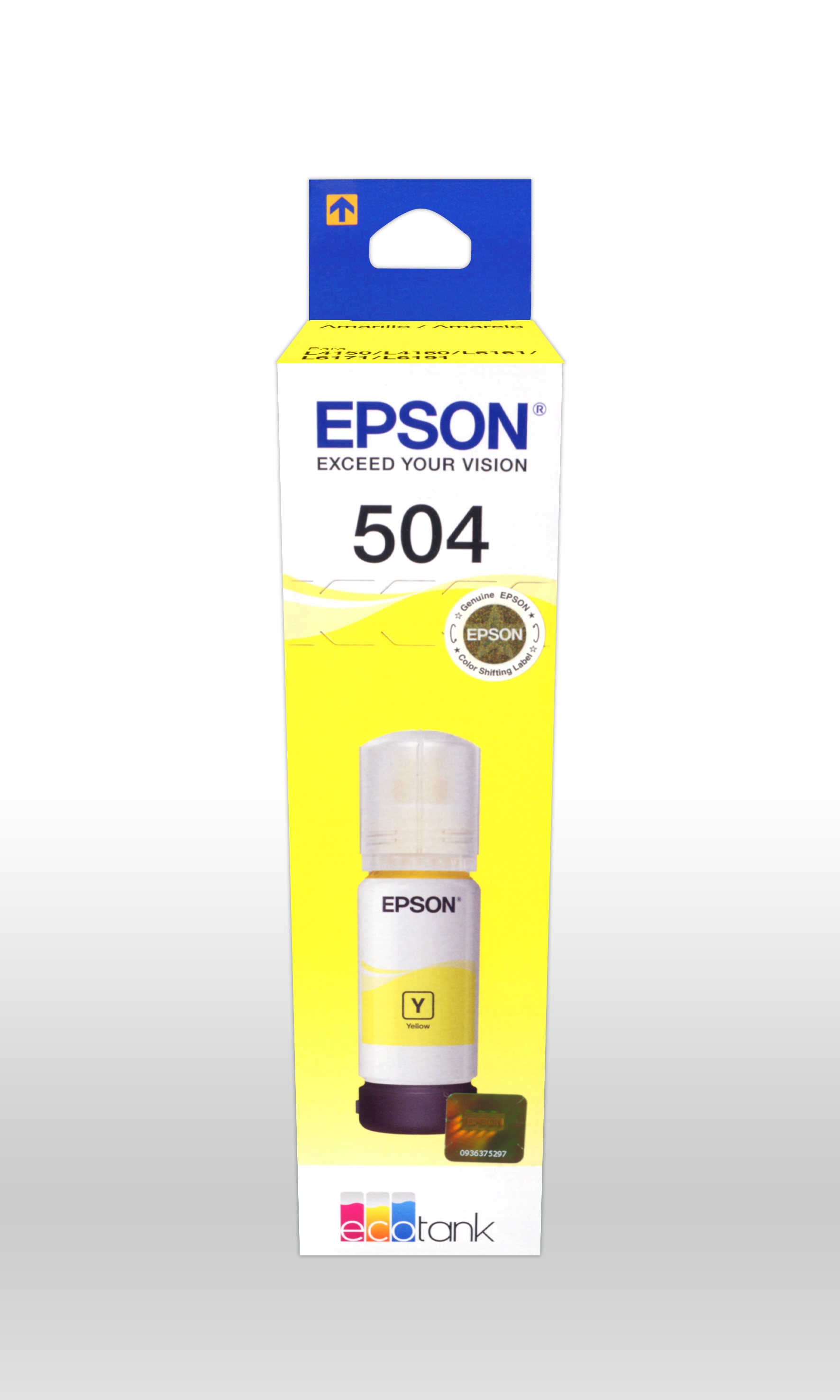 BOTELLA DE TINTA EPSON ECOTANK T504 AMARILLO SERIE L 70ML DYE T504420-AL