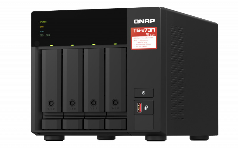 QNAP NAS DE 4 BAHIAS/ISCSI IP-SAN, AMD RYZEN V1000(TS-473A-8G-US)