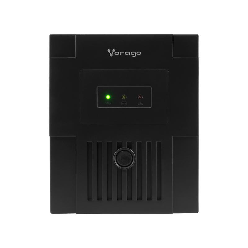 (ED) NO BREAK VORAGO 1,500 VA 900W 6 CONTACTOS CON RESPALDO NEGRO UPS-500