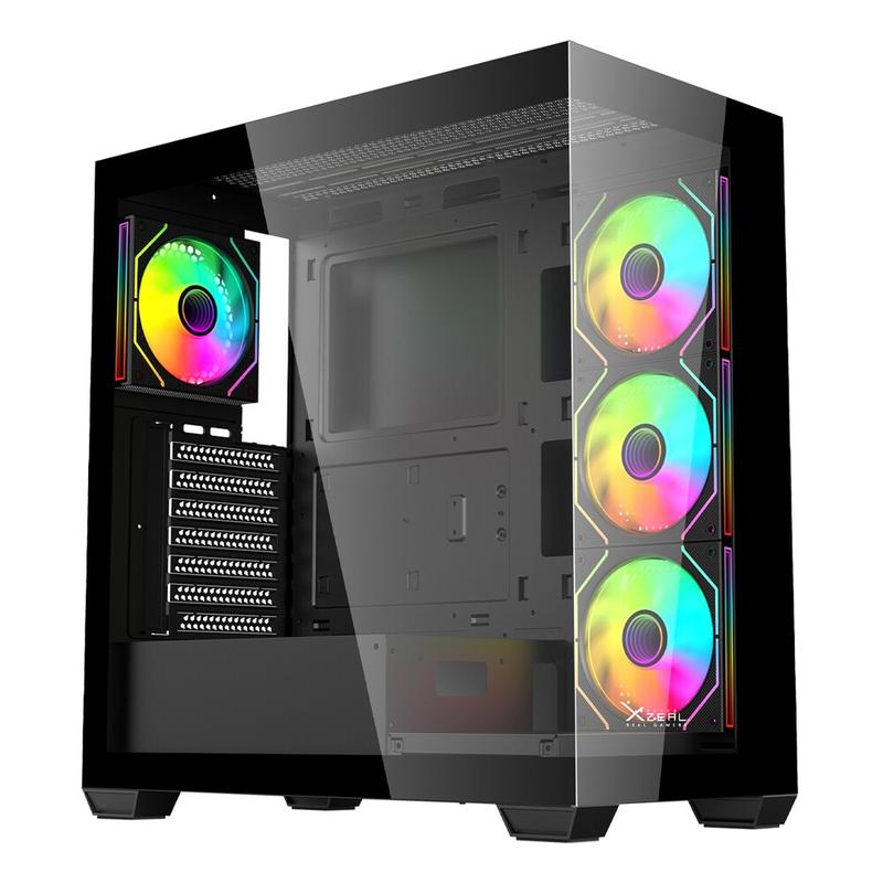 GABINETE GAMER MID TOWER XZEAL ATX PANEL DER. VIDRIO + METAL 2XUSB1.0