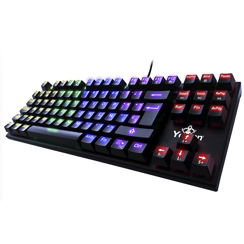 TECLADO GAMING YEYIAN YAT1804 RGB SPARK SERIE 2000 SWITCH AZUL