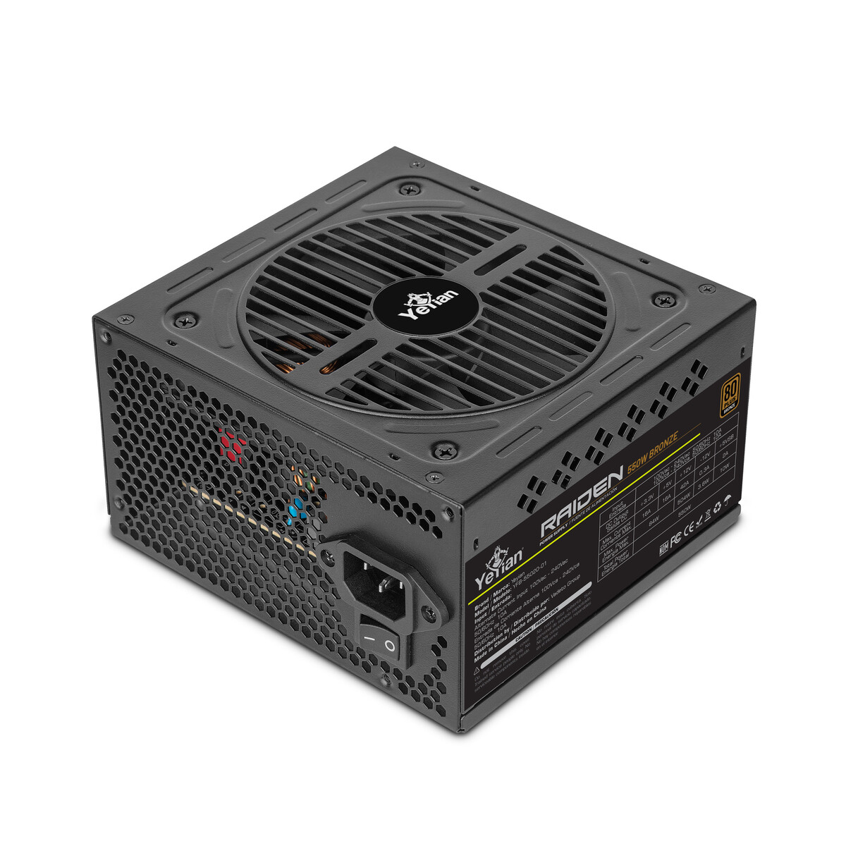 Yeyian Power Supply 80+ Bronze Raiden, 550W - SKU: YFB-55020-01