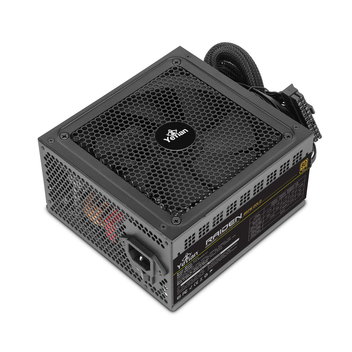 FUENTE DE PODER YEYIAN YFG-65002-01 RAIDEN 650W 80 PLUS GOLD ATX 2.0