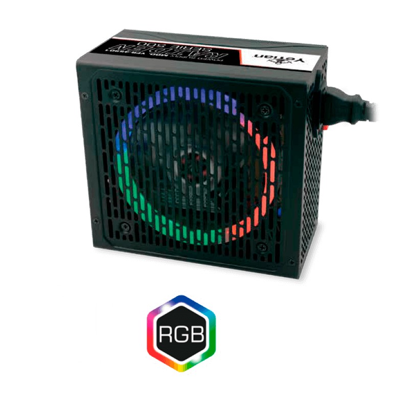 FUENTE DE PODER YEYIAN YFR-45901 RAIDEN 500W 80 PLUS WHITE RGB ATX