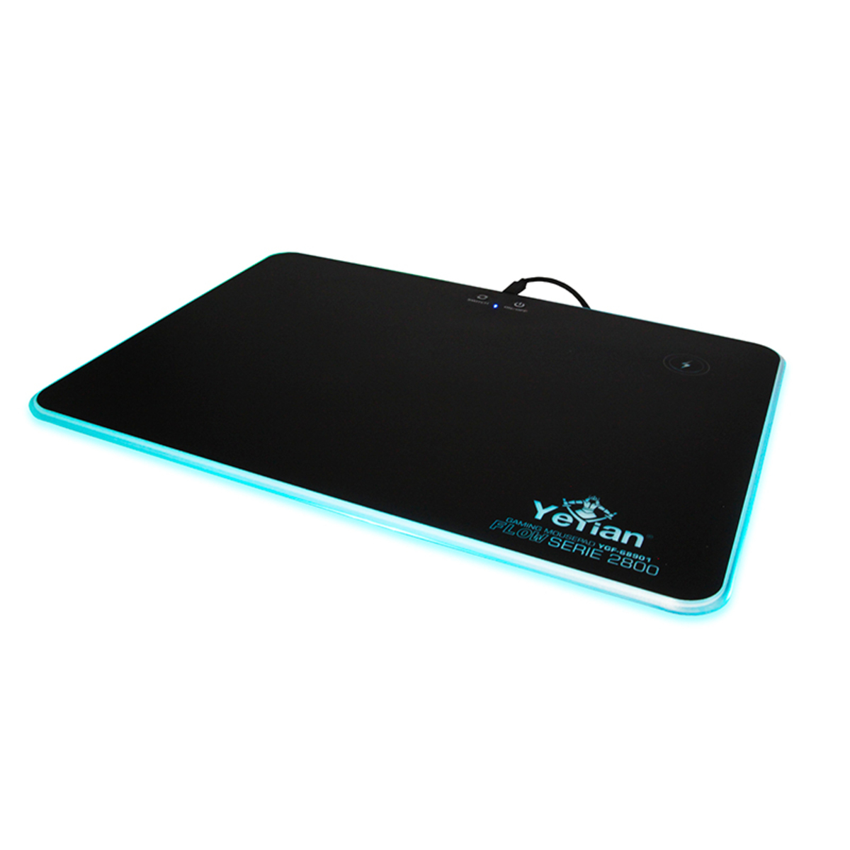 (OB) MOUSEPAD GAMER YEYIAN YGF-68901 RIG CARGA/INA RGB ANTI/D FLOW 2800