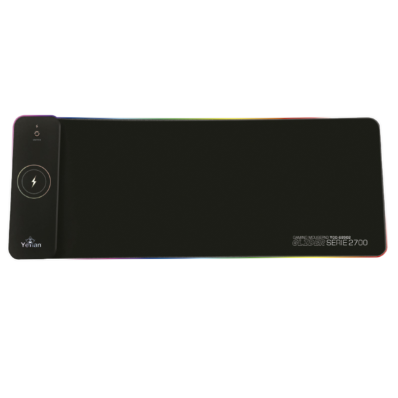 MOUSEPAD GAMER YEYIAN YGG-68902FLEXIBLE USB CARGA INALAMBRICA RGB ANTIDERRAPANTE GLIDER 2700