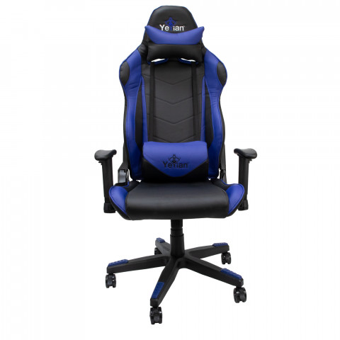 SILLA YEYIAN GAMER YSGC1150A/YAR-9863A CADIRA 1150 RECLINABLE 4D AZUL POLIURETANO