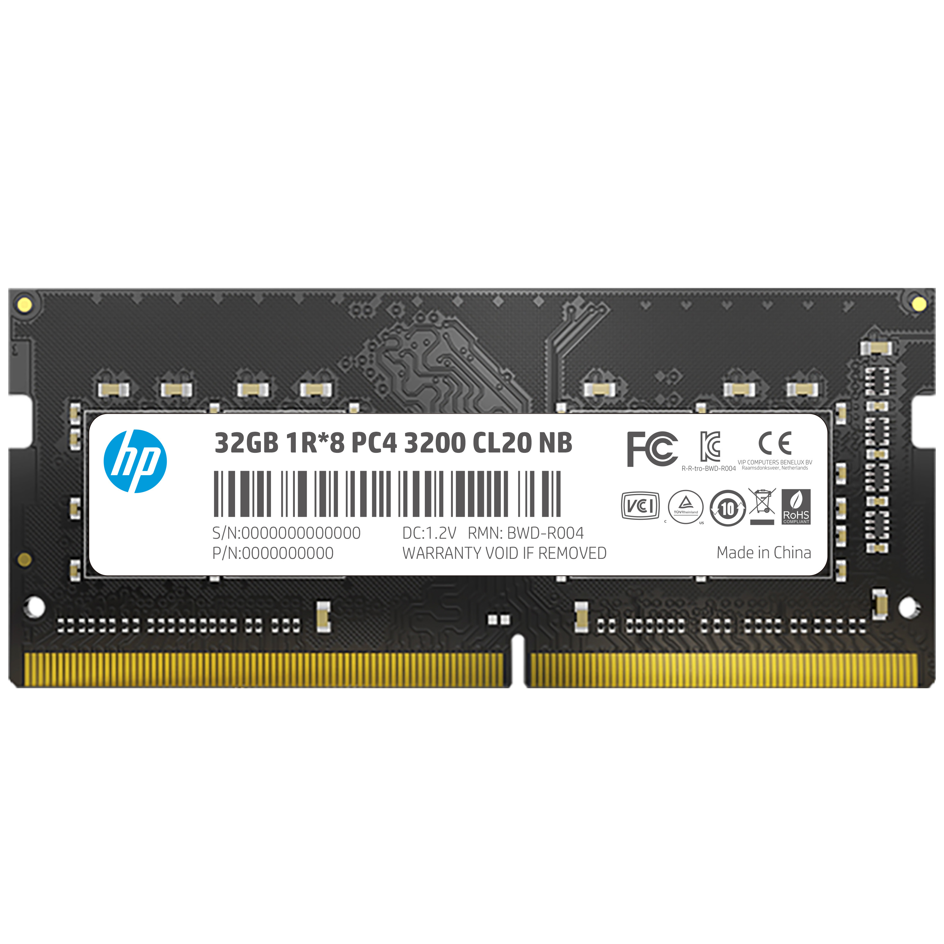 MEMORIA DDR4 HP S1 32GB 3200MHZ CL22 SODIMM