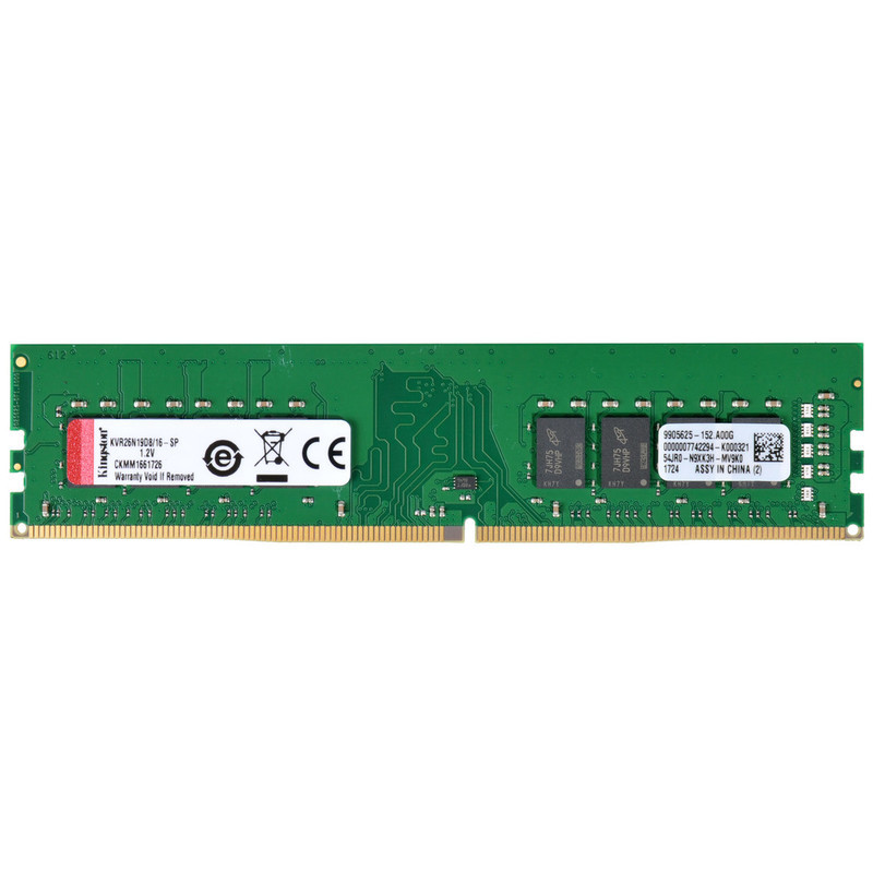 MEMORIA DDR4 KINGSTON 16GB 2666MHZ CL19 1.2V (KVR26N19D8/16)