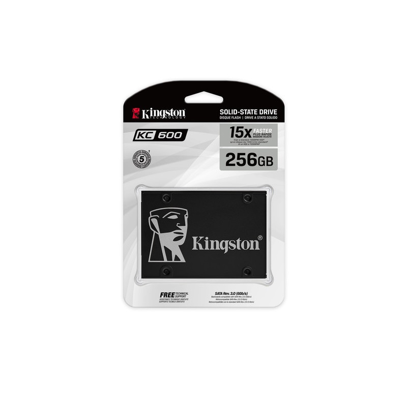 UNIDAD SSD KINGSTON SKC600 256GB SATA 3 2.5" (SKC600/256G)