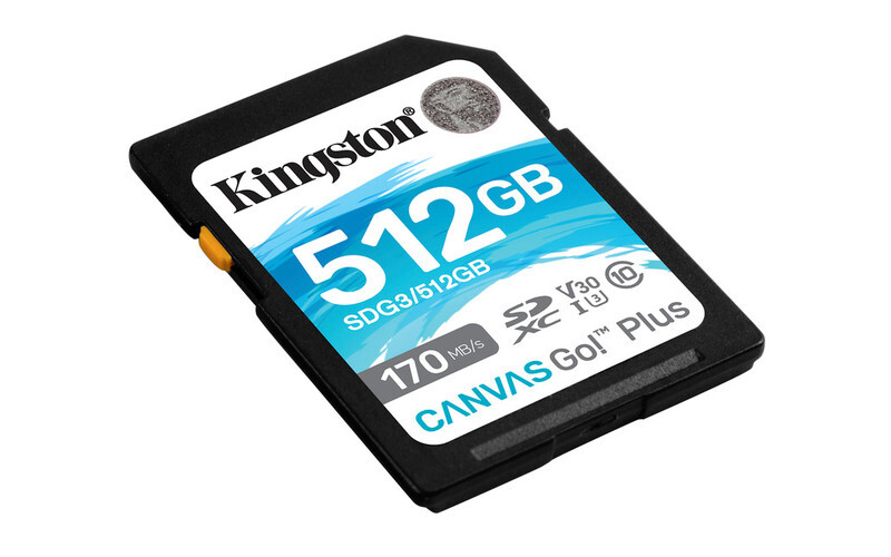 MEMORIA KINGSTON SDXC CANVAS GO! PLUS 170RC10 UHS-I U3 V30(SDG3/512GB)