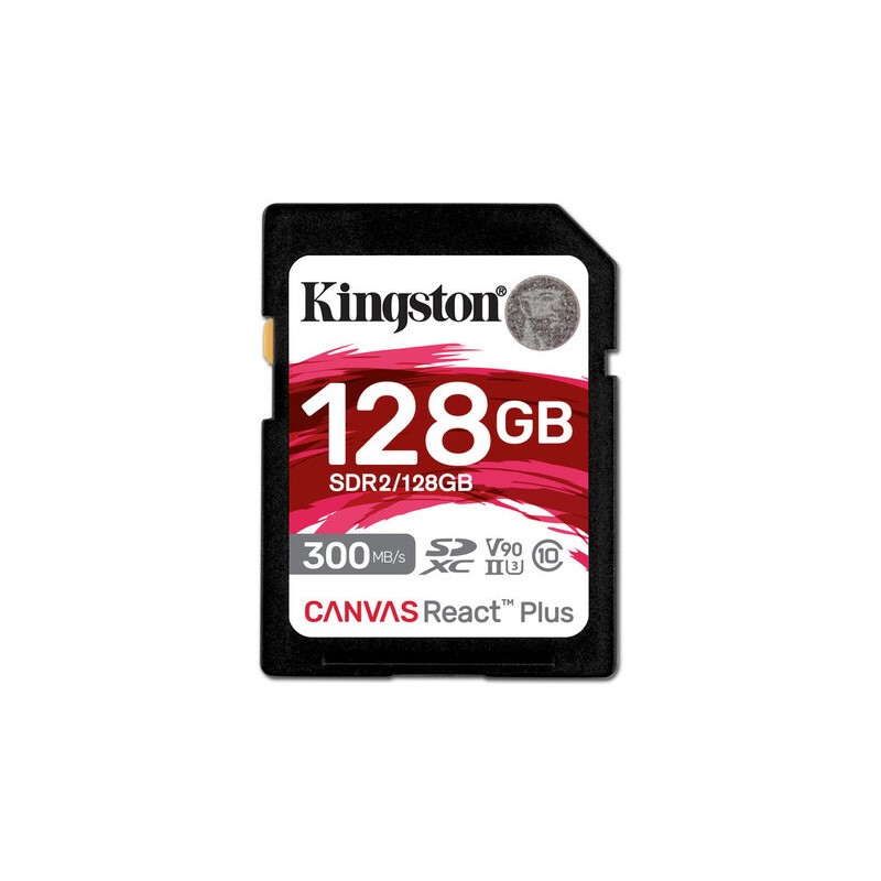 MEMORIA SD KINGSTON SDXC CANVAS REACT PLUS 300R UHS-II V90(SDR2/128GB)