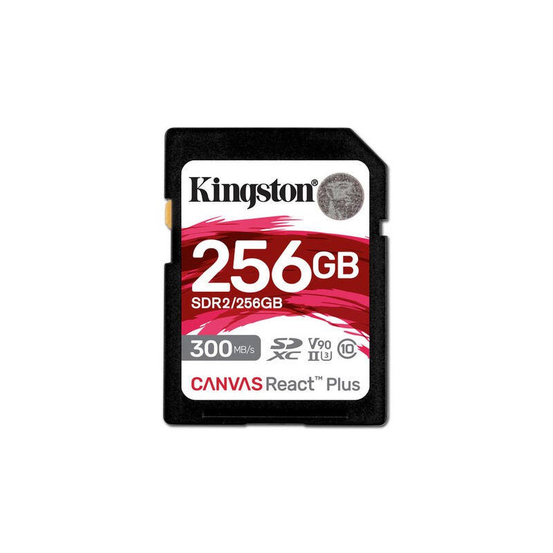 MEMORIA SD KINGSTON SDXC CANVAS REACT PLUS 300R UHS-II V90(SDR2/256GB)