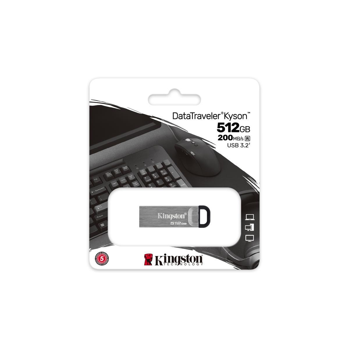 MEMORIA FLASH KINGSTON USB 512GB 3.2 GEN 1 METALICA (DTKN/512GB)