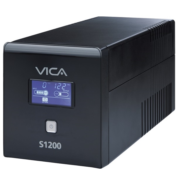 NO BREAK/UPS VICA 1200VA/600W 10 TOMAS, RJ11/45  PANTALLA LCD (S 1200)