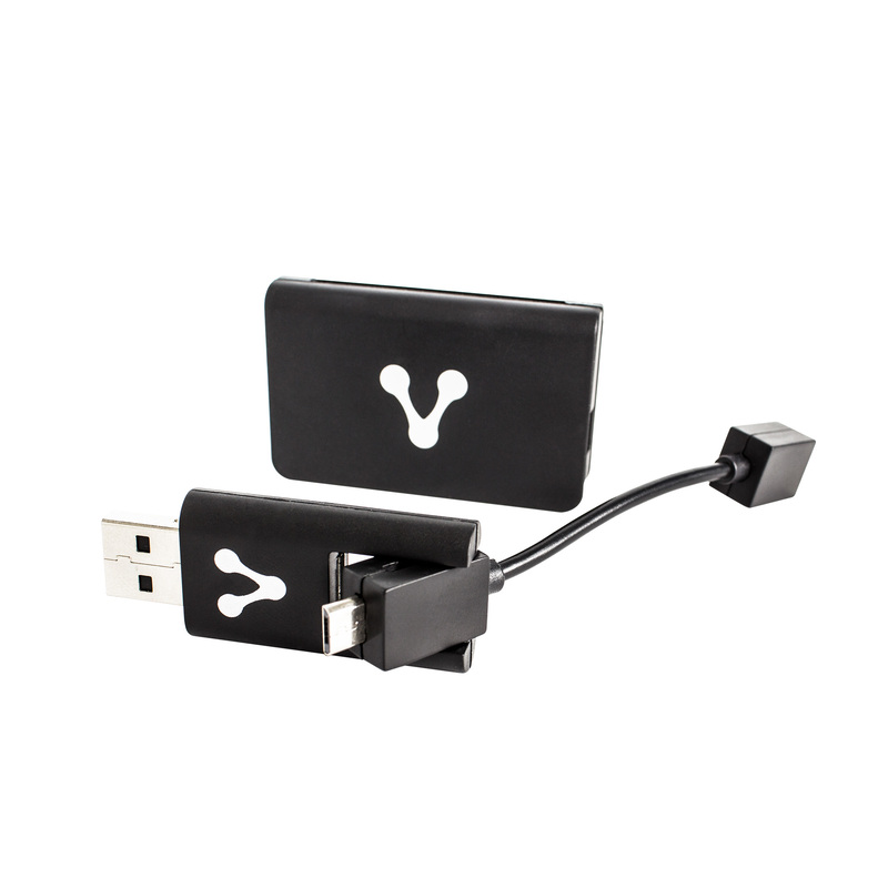 LECTOR DE MEMORIAS VORAGO EXTERNO OTG PUERTO DUAL USB/MICRO USB CR-300