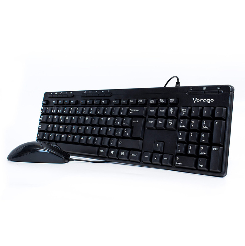 KIT VORAGO KM-104 TECLADO Y MOUSE ALAMBRICO MULTIMEDIA USB