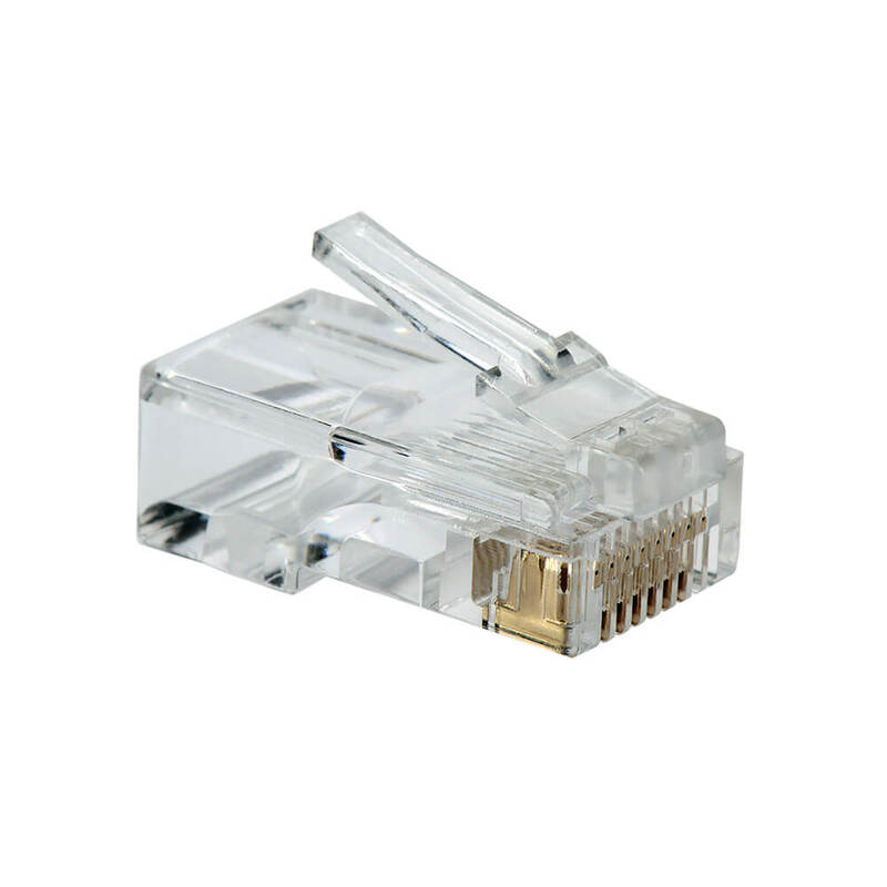 PLUG VORAGO RJ45 CAT5 BOTE CON 100 PZAS CONECTORES 8P8C PLUG-100