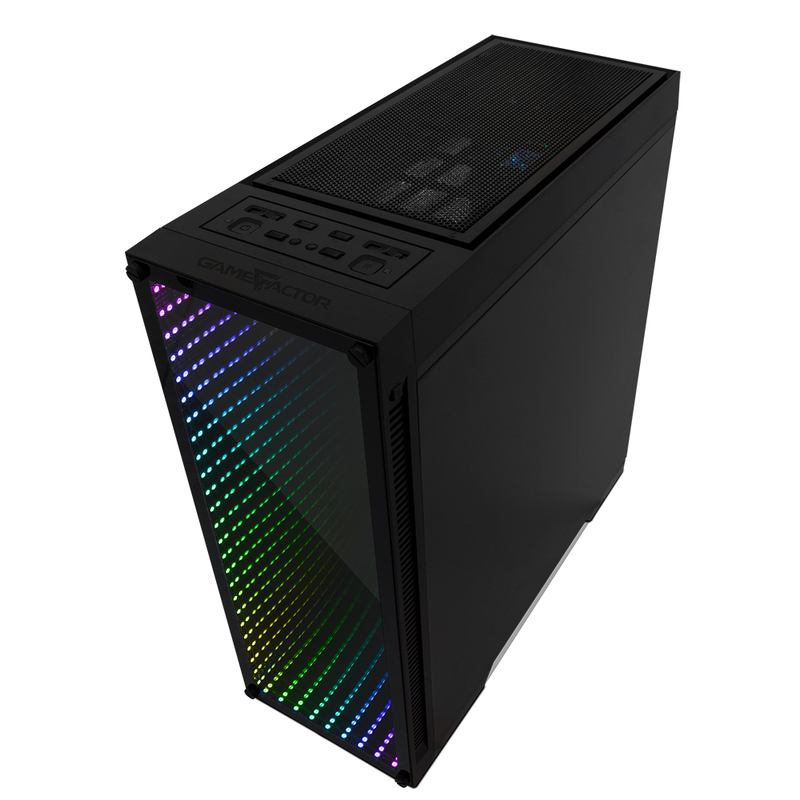 GABINETE GAME FACTOR ATX MICRO ATX PANEL CRIST TEMP VENT RGB CSG601