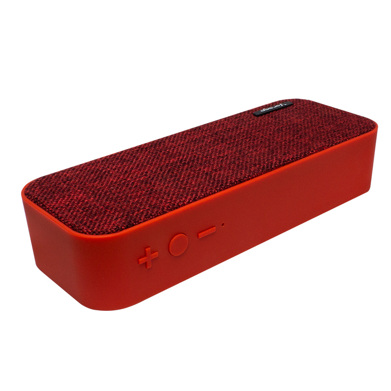 BOCINA VORAGO BLUETOOTH / MSD / USB / 3.5MM TELA ROJO BSP-150 RD