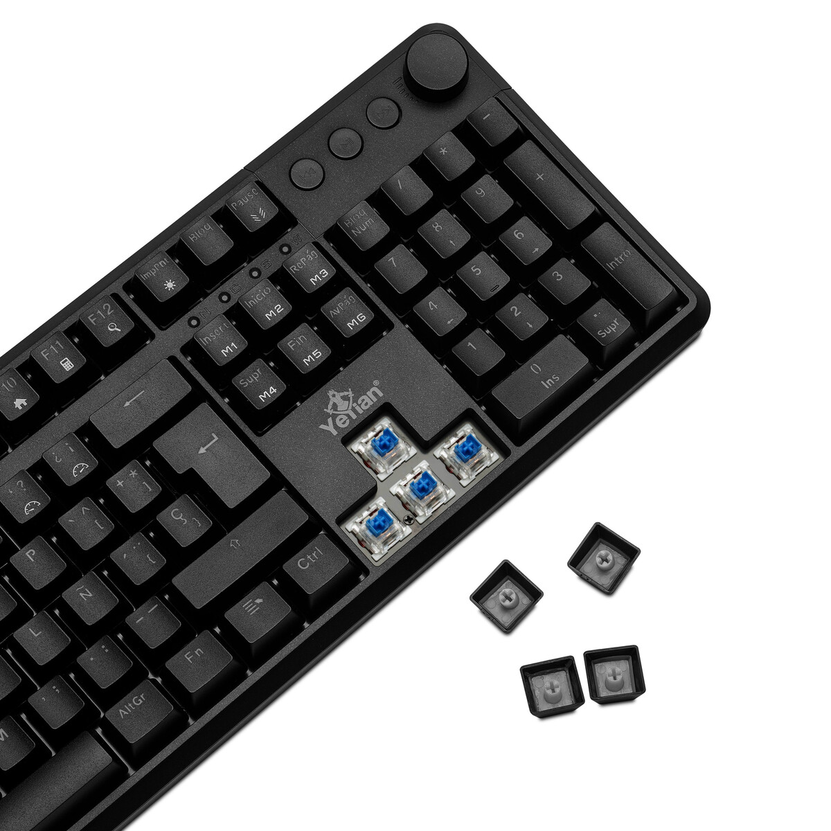 (ED) TECLADO GAMER YEYIAN YTM-28208B ASWARD S3000 MECANIC SWITCH AZUL RGB