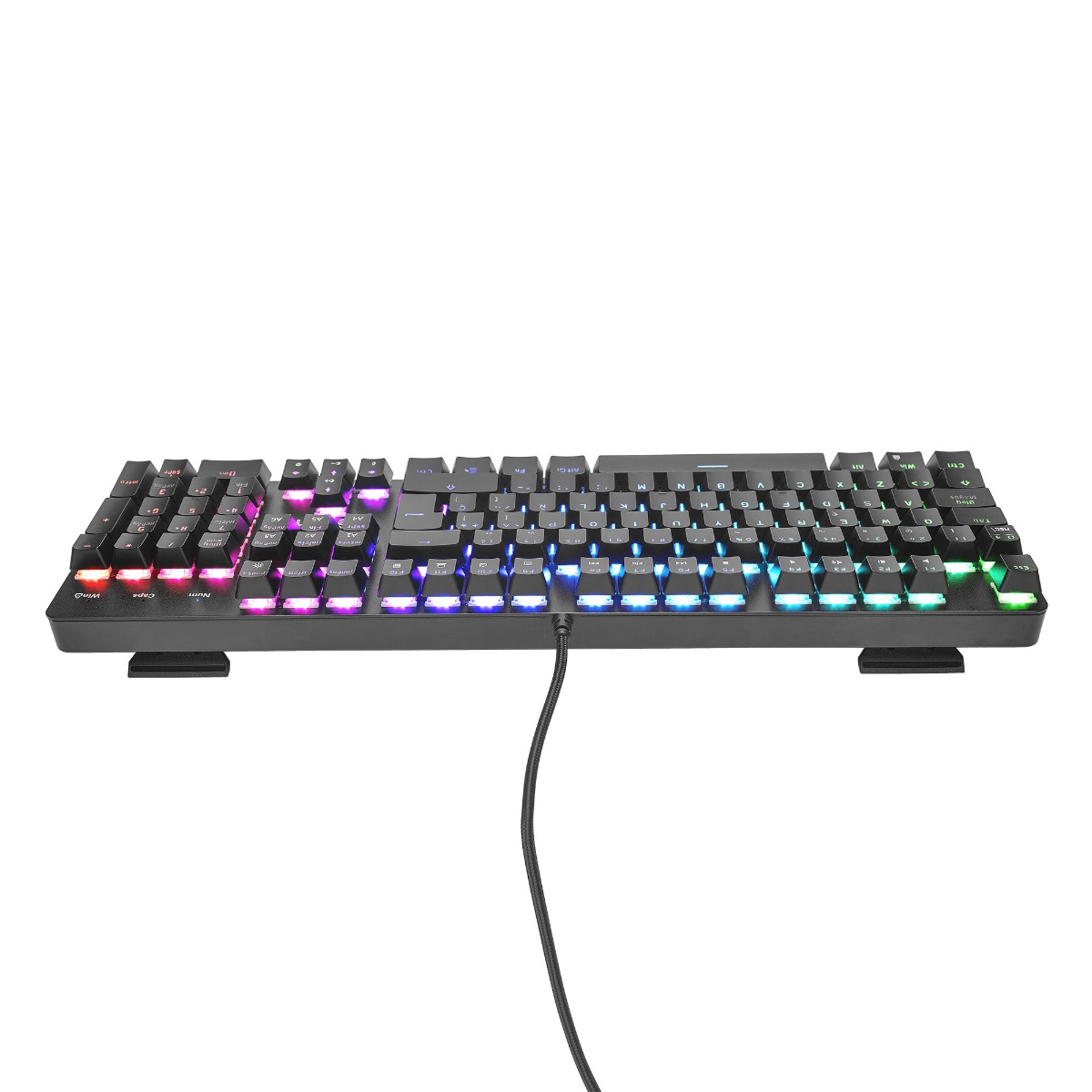 TECLADO GAMER YEYIAN YKM-ERGB-01 KUSARI MECANIC SWITCH ROJO RGB