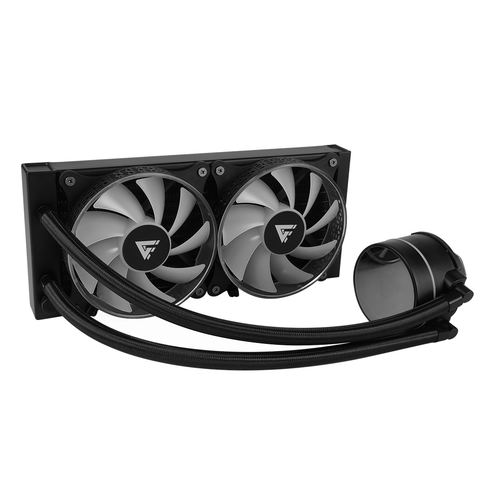 ENFRIAMIENTO LIQUIDO GAME FACTOR 2x120 RGB 250W 70 CFM NEGRO LQG601 BK