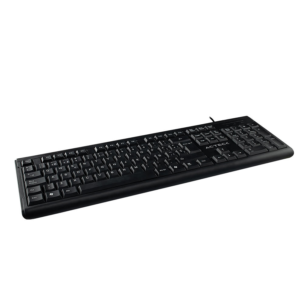 TECLADO ACTECK-E ALAMBRICO USB/NEGRO ESTANDAR 104 TECLAS AC-928946