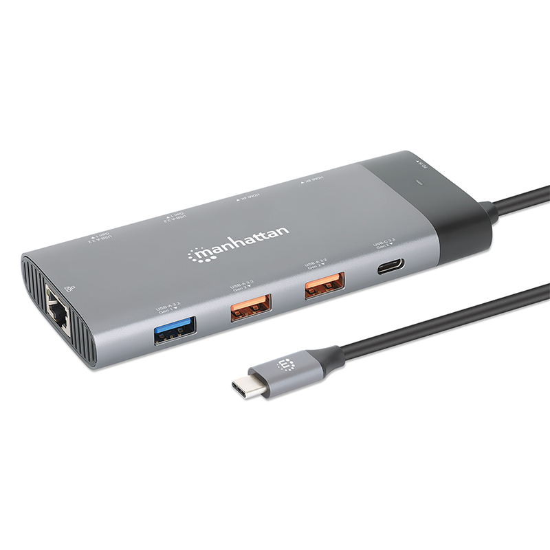 DOCKING MANHATTAN USB-C 10 PTOS, 2XHDMI, 5XUSB-A, US 130714