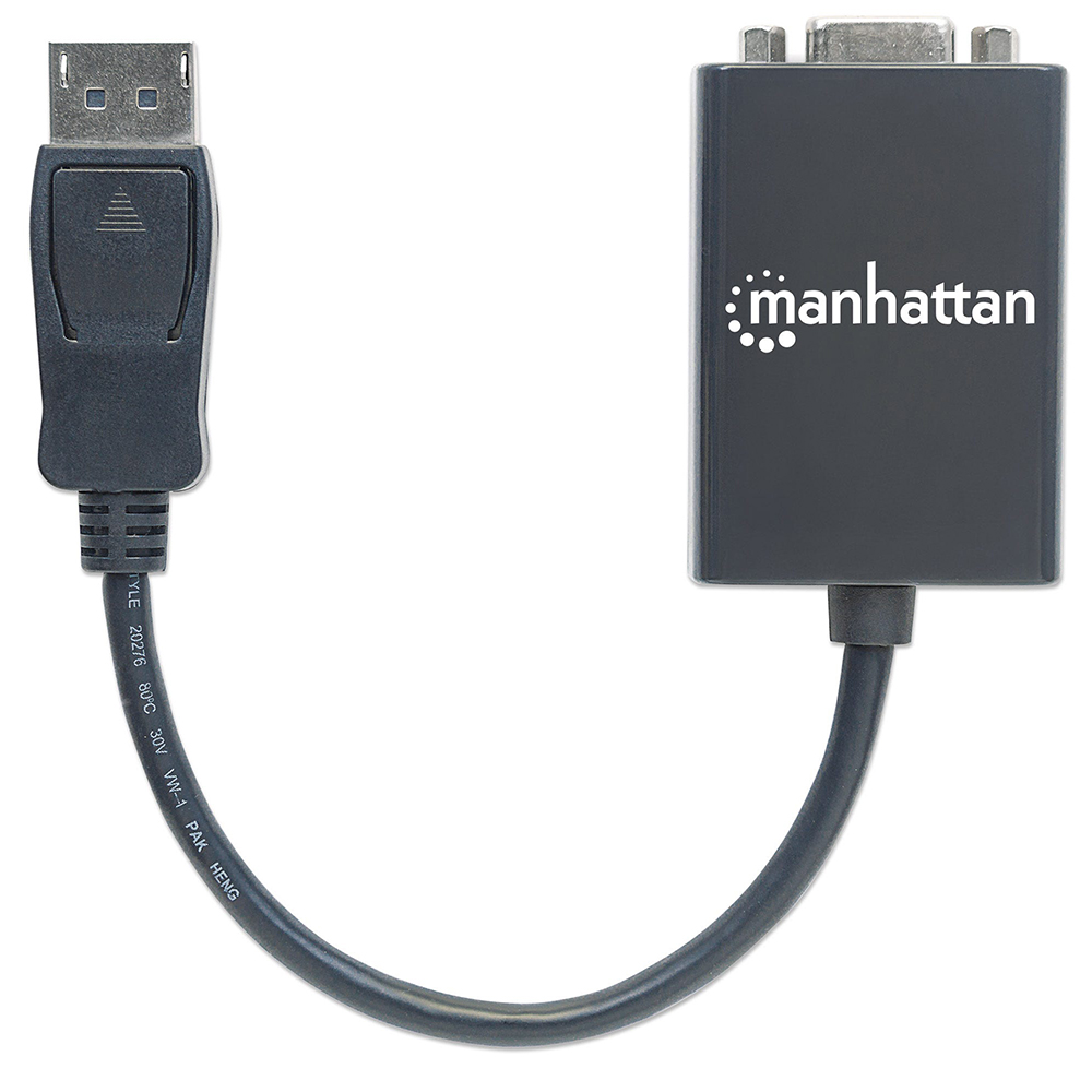 ADAPTADOR MANHATTAN DISPLAYPORT M A VGA H 15CM 151962