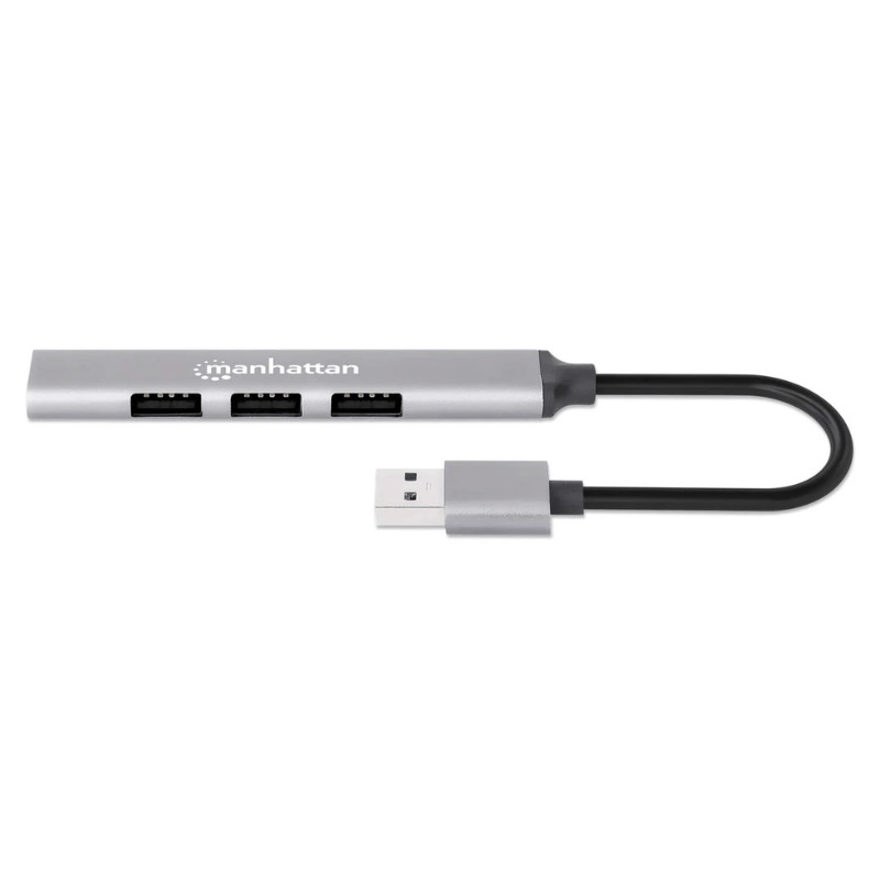 HUB USB A MANHATTAN 1 USB V3.2 + 3 USB V2.0 ALUMINIO (168427)