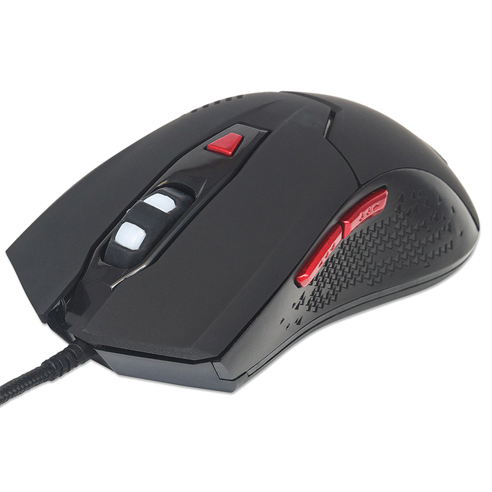 MOUSE OPTICO GAMING NEGRO DPI AJUSTABLES LUZ LED MANHATTAN 176071