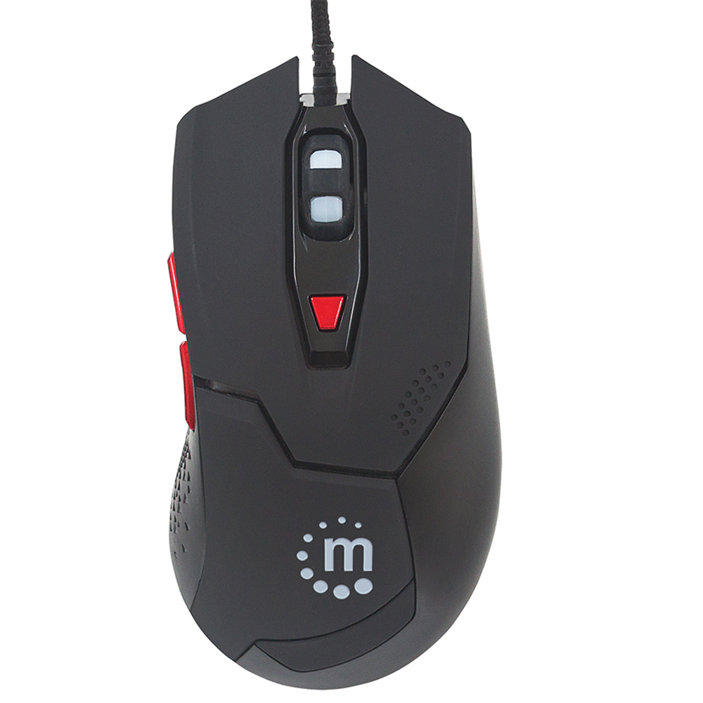 MOUSE OPTICO GAMING NEGRO DPI AJUSTABLES LUZ LED MANHATTAN 176071