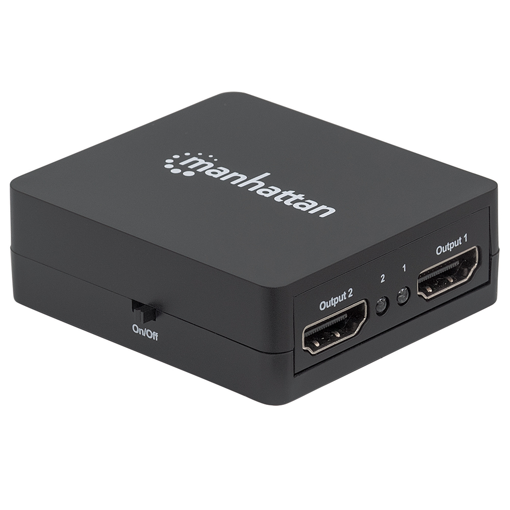 VIDEO SPLITTER MANHATTAN HDMI HDTV 1080p, 1 IN : 2 OUT USB 207652