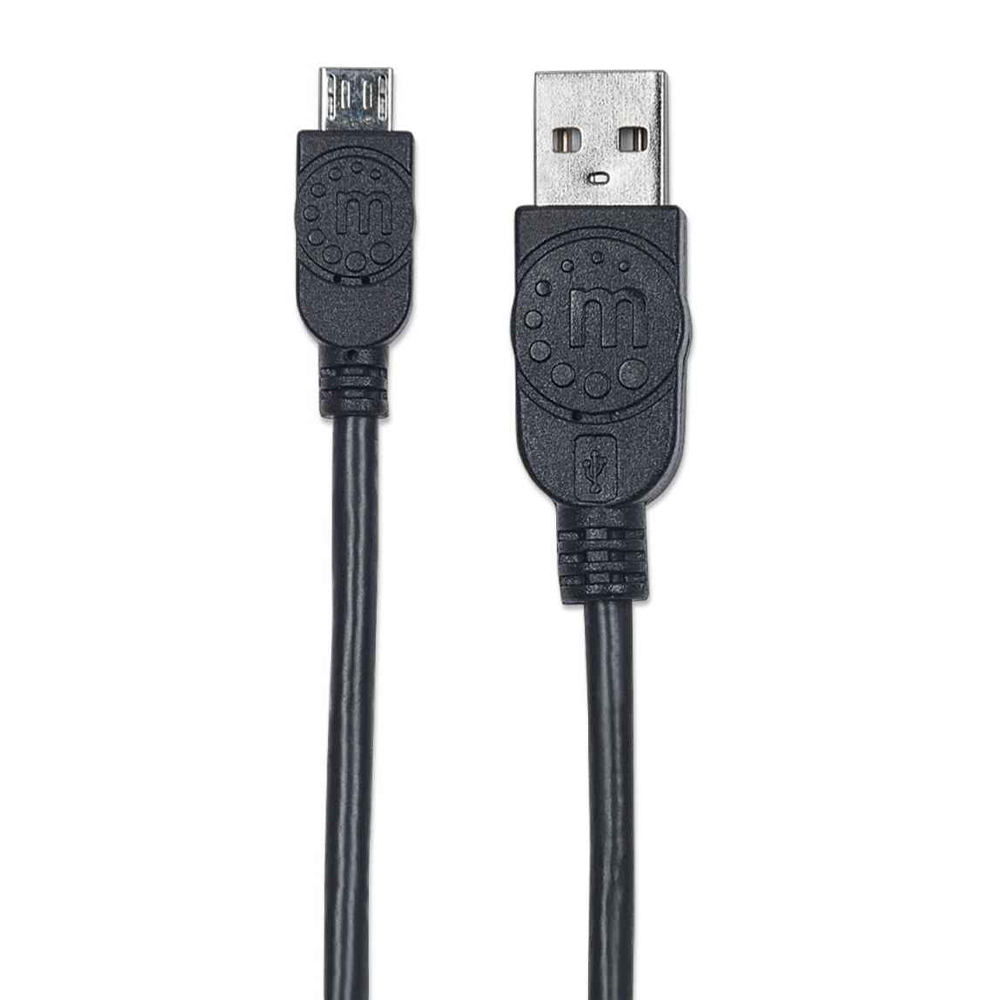 CABLE USB MANHATTAN V2 A-MICRO B  PVC 1.0M NEGRO 307161