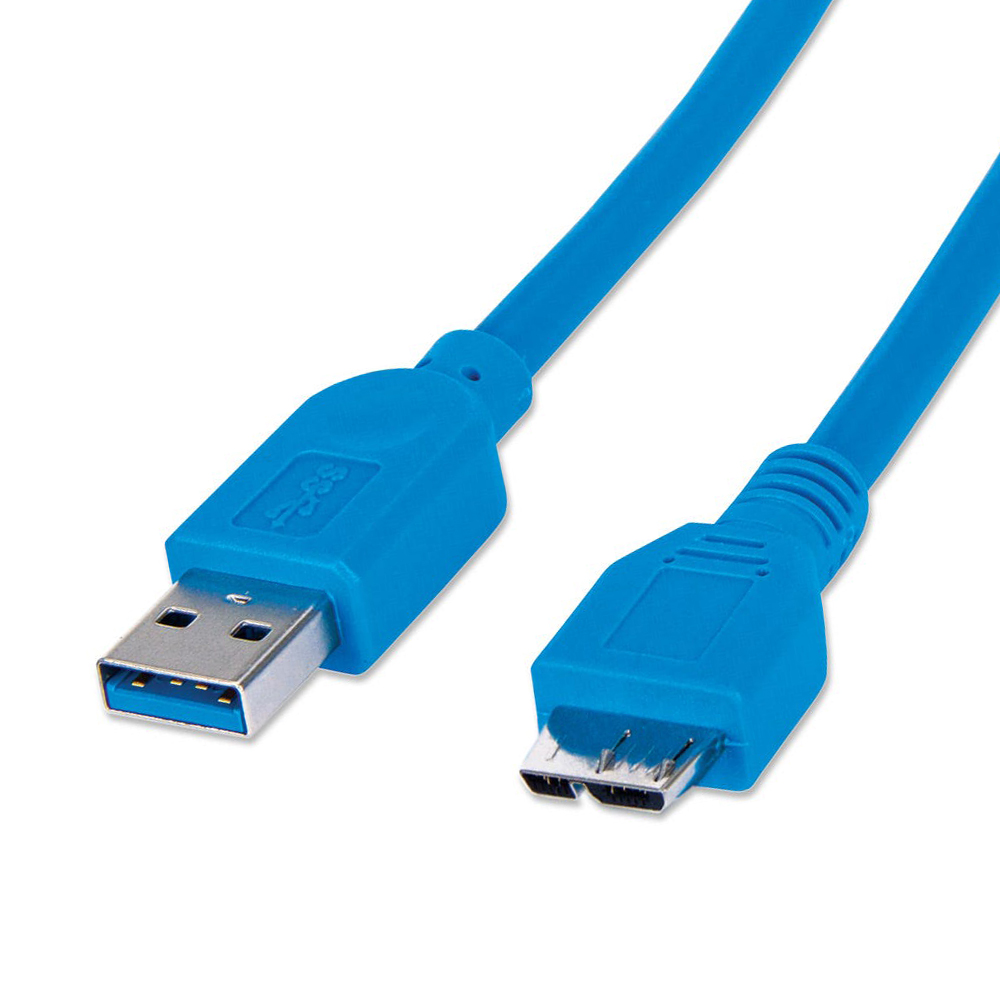 CABLE MANHATTAN USB 3.0 A MACHO-MICRO B MACHO 2 M 5GBPS AZUL 325424