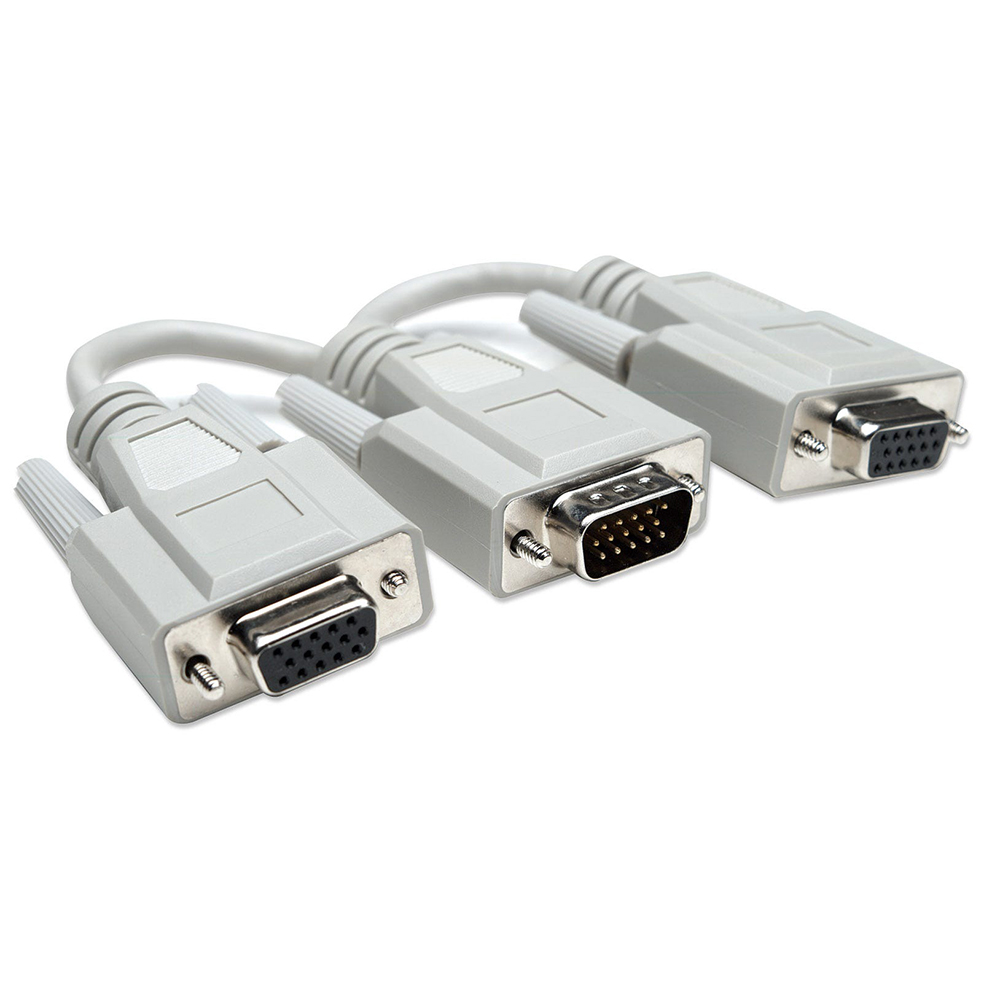 CABLE MANHATTAN EN Y VGA PARA MONITOR 1 M A 2 H-HD15, 15CM 328302