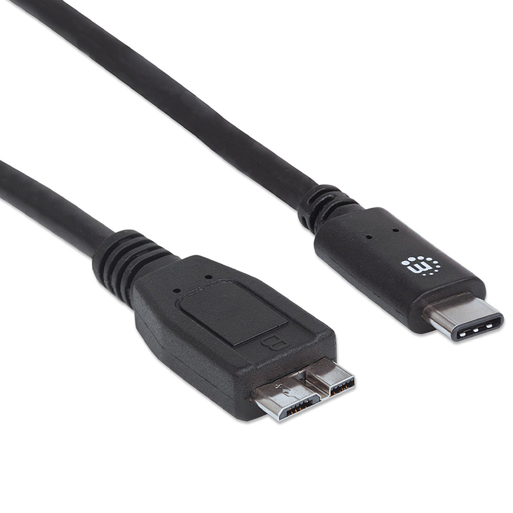 CABLE USB-C MANHATTAN CM-MICRO B V3 1.0M NEGRO 3AMP 353397