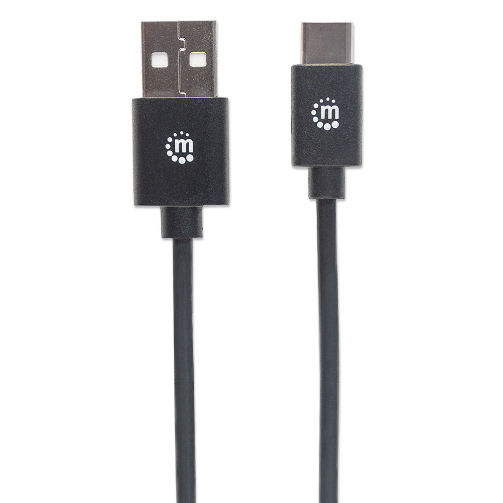 CABLE USB C MANHATTAN M A TIPO A M 2.0 2MTS 354929