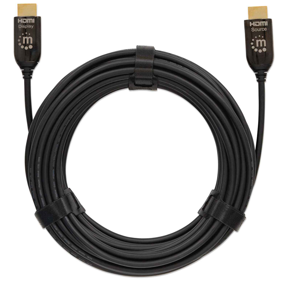 CABLE HDMI OPTICO ACTIVO PLENUM M-M 50M NEGRO MANHATTAN 355445