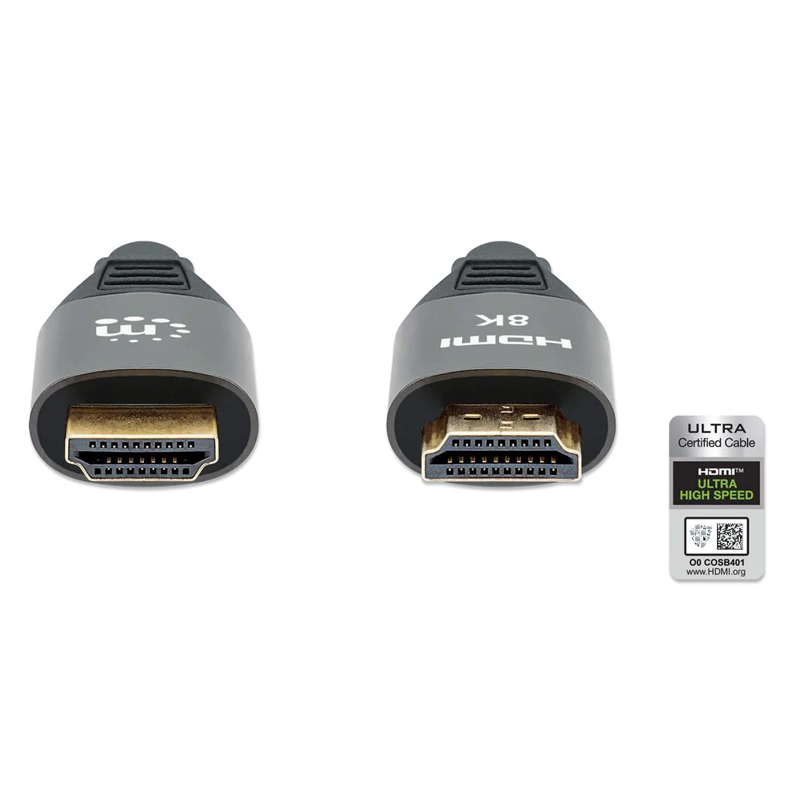 CABLE HDMI MANHATTAN 2.1 TEXTIL M-M 2.0M, 8K@60HZ, 355940