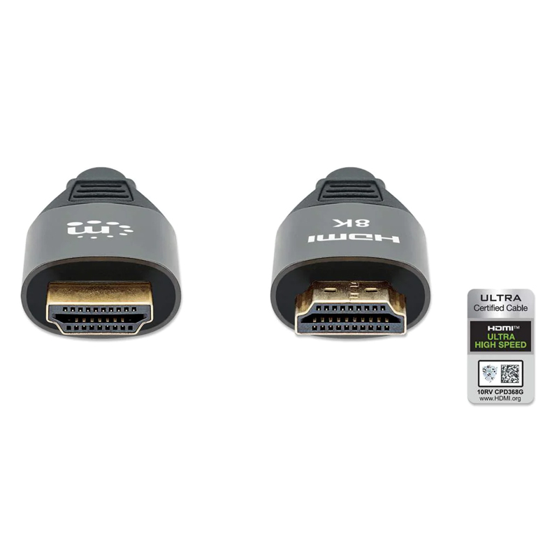 CABLE HDMI MANHATTAN 2.1 TEXTIL M-M 3.0M, 8K@60HZ, 355957