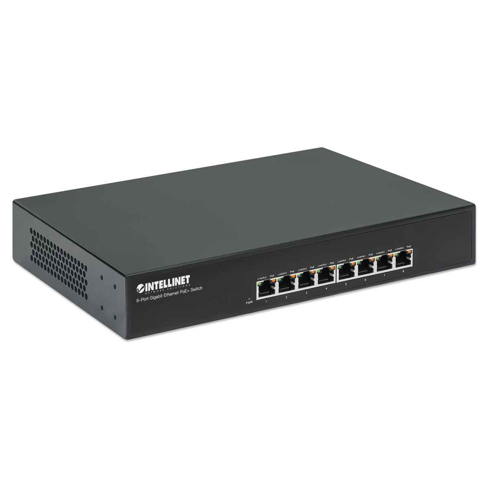 PoE SWITCH INTELLINET GB 8 PTOS 30W/PTO, 140W ESCRITORIO/RACK 560641