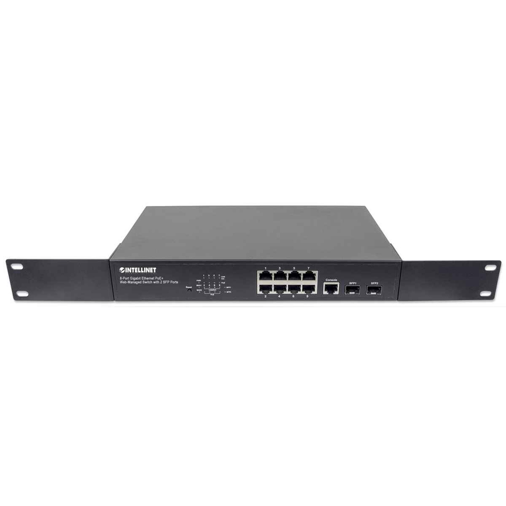 PoE SWITCH INTELLINET GB 8 PTOS 30W/PTO, 140W, ADMIN + 2 SFP 561167