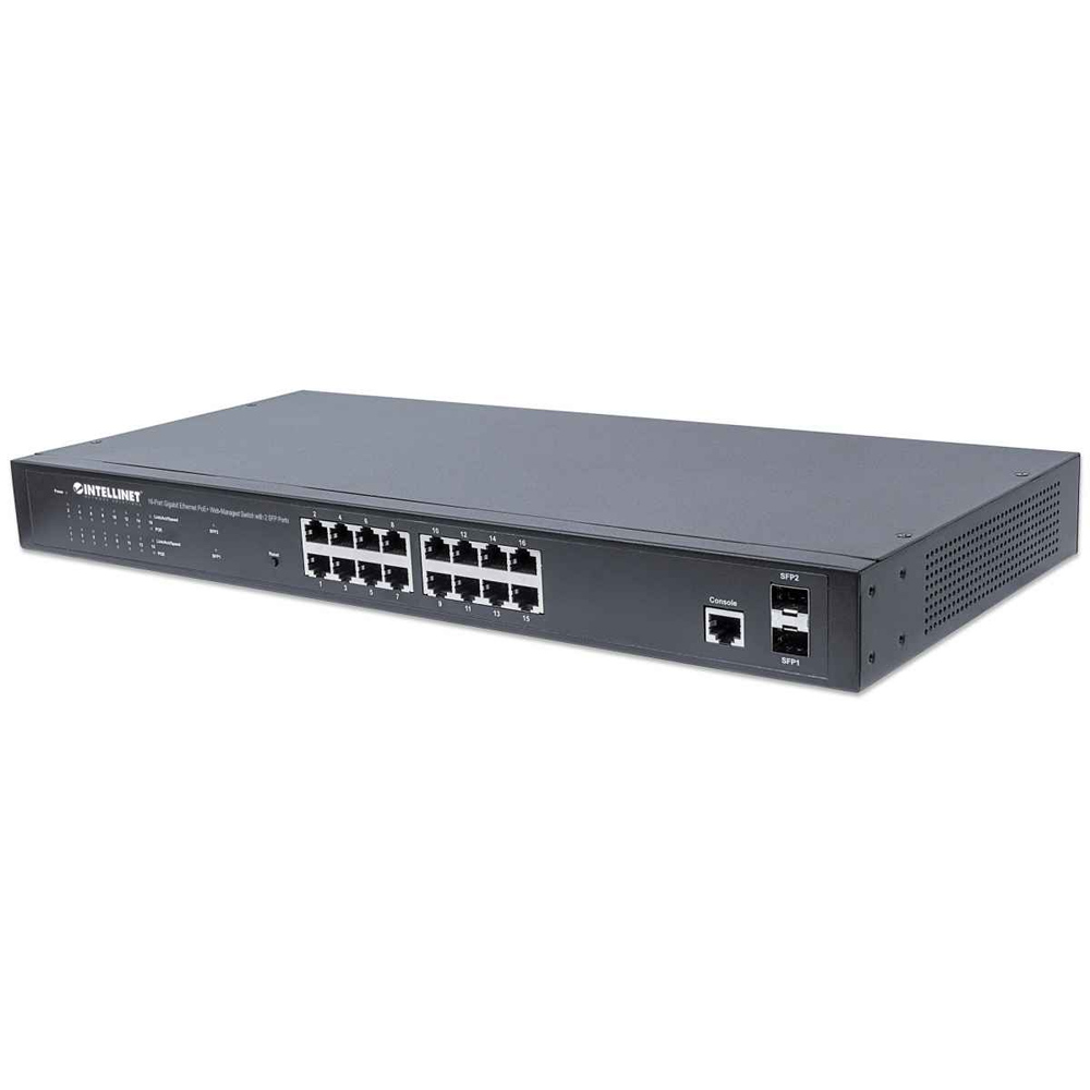 PoE SWITCH INTELLINET GB 16 PTOS 19" 30W/PTO 220W ADMIN + 2 SFP 561341