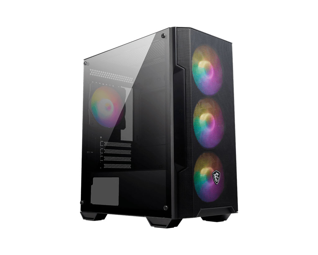 GABINETE GAMER MSI MAG FORGE M100A BLACK MID TOWER 4 FAN