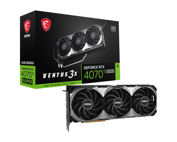 TARJETA DE VIDEO MSI GEFORCE RTX 4070 TI SUPER 16G VENTUS 3X OC