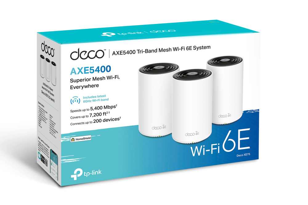 TP-LINK DECO AXE5400 TRI-BAND MESH WI-FI 6E SYSTEM / DECO XE75(3 PACK)