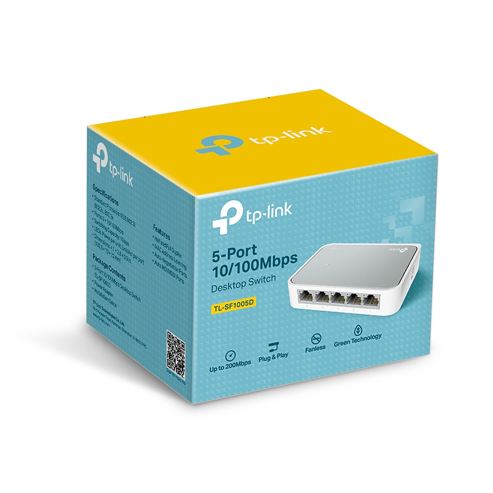 TP-LINK SWITCH ESCRITORIO  /5 PTOS FAST/SAVE ENERGY70%/ TL-SF1005D