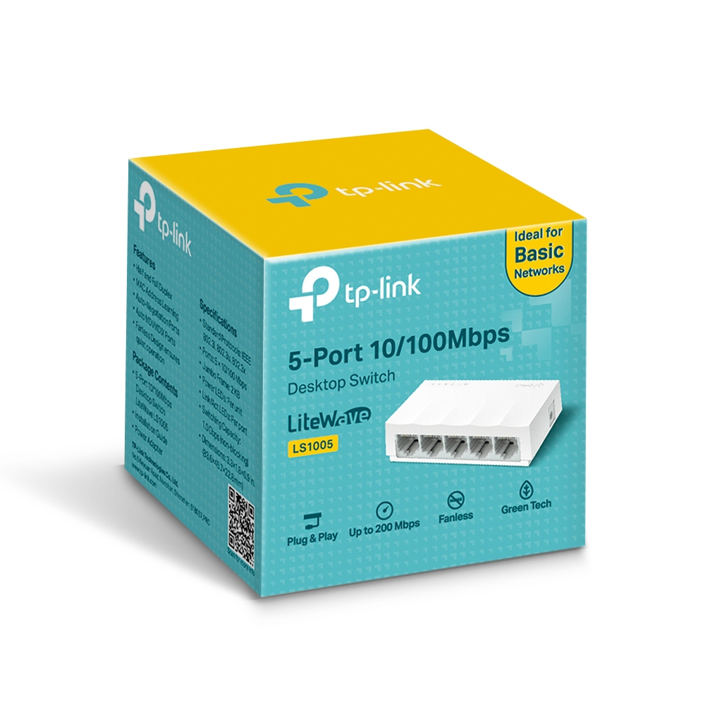 TP-LINK SWITCH  DE ESCRITORIO DE 5 PTOS 10/100/ LS1005